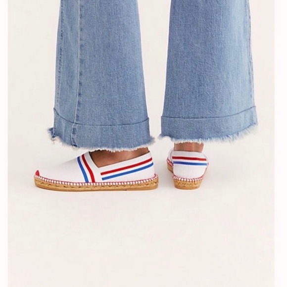 Free People On a Boat White Espadrilles Flats 40 - Picture 5 of 5